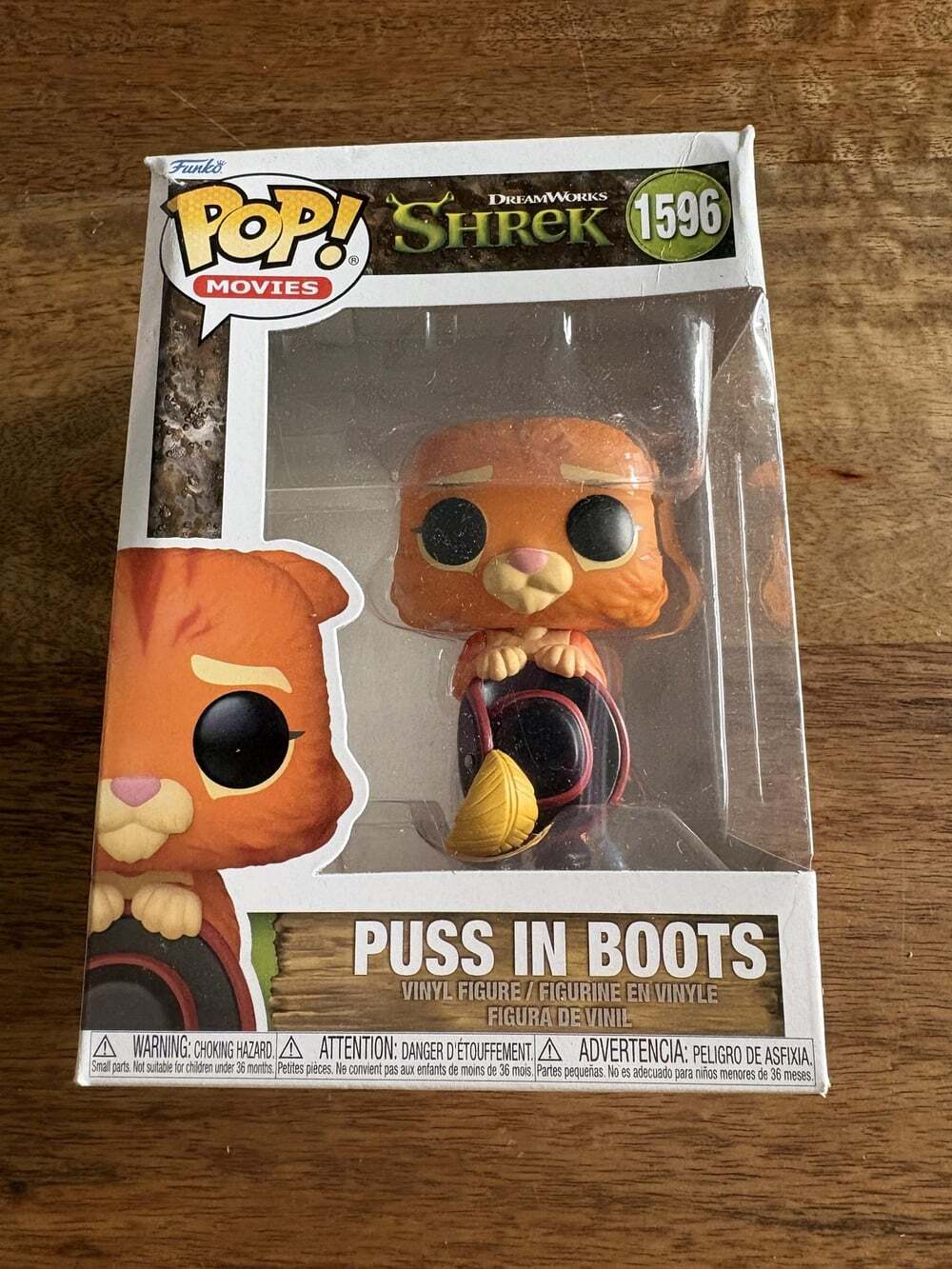 Funko Pop Movies Shrek Puss In Boots 1596 Vinyl Figure Box Damage Collectible